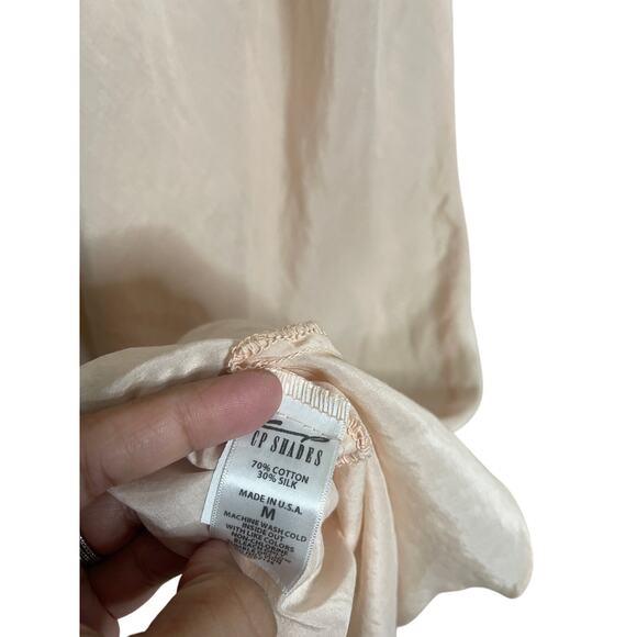 CP Shades Faye Slip Dress Cotton Silk in Peach  Lighweight Womans Medium - Picture 7 of 9